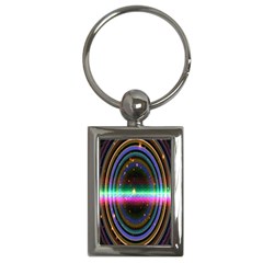 Spectrum Space Line Rainbow Hole Key Chains (rectangle)  by Mariart