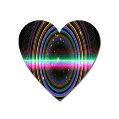 Spectrum Space Line Rainbow Hole Heart Magnet