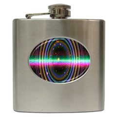 Spectrum Space Line Rainbow Hole Hip Flask (6 Oz) by Mariart