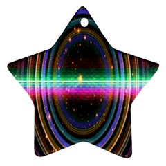 Spectrum Space Line Rainbow Hole Star Ornament (two Sides) by Mariart