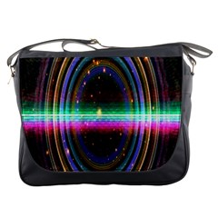 Spectrum Space Line Rainbow Hole Messenger Bags by Mariart