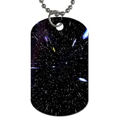 Space Warp Speed Hyperspace Through Starfield Nebula Space Star Hole Galaxy Dog Tag (two Sides) by Mariart