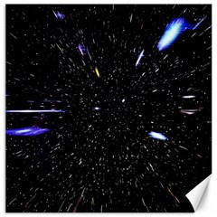 Space Warp Speed Hyperspace Through Starfield Nebula Space Star Hole Galaxy Canvas 16  X 16  