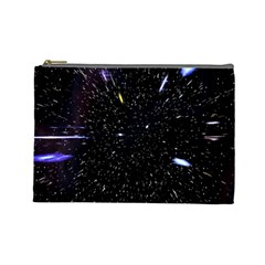 Space Warp Speed Hyperspace Through Starfield Nebula Space Star Hole Galaxy Cosmetic Bag (large)  by Mariart