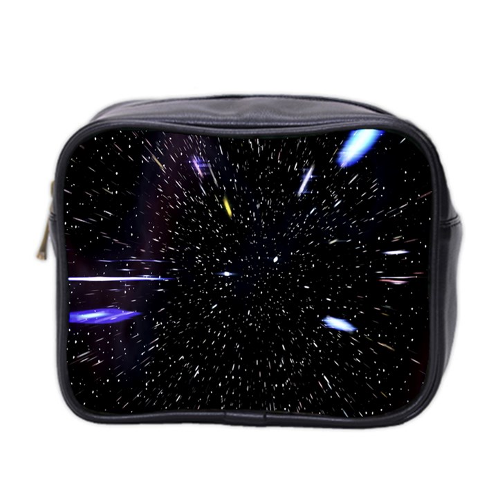 Space Warp Speed Hyperspace Through Starfield Nebula Space Star Hole Galaxy Mini Toiletries Bag 2-Side