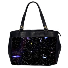 Space Warp Speed Hyperspace Through Starfield Nebula Space Star Hole Galaxy Office Handbags (2 Sides)  by Mariart