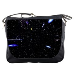 Space Warp Speed Hyperspace Through Starfield Nebula Space Star Hole Galaxy Messenger Bags by Mariart