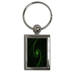 Space Green Hypnotizing Tunnel Animation Hole Polka Green Key Chains (rectangle) 