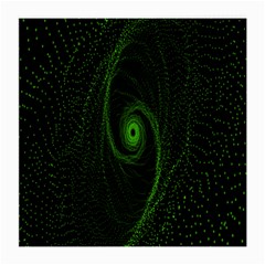 Space Green Hypnotizing Tunnel Animation Hole Polka Green Medium Glasses Cloth