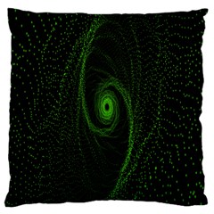 Space Green Hypnotizing Tunnel Animation Hole Polka Green Large Cushion Case (one Side)