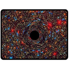 Space Star Light Black Hole Fleece Blanket (large) 