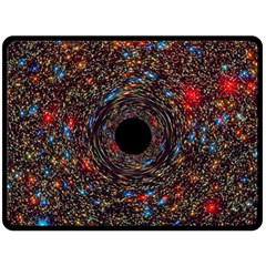 Space Star Light Black Hole Double Sided Fleece Blanket (large)  by Mariart