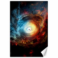 Supermassive Black Hole Galaxy Is Hidden Behind Worldwide Network Canvas 20  X 30   by Mariart