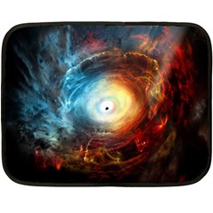 Supermassive Black Hole Galaxy Is Hidden Behind Worldwide Network Fleece Blanket (mini)