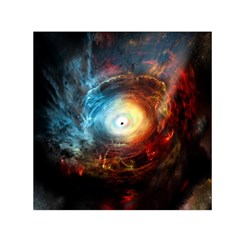 Supermassive Black Hole Galaxy Is Hidden Behind Worldwide Network Small Satin Scarf (square) by Mariart