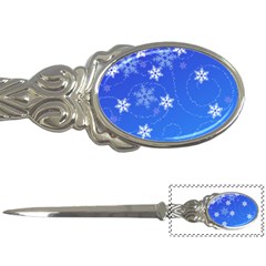 Winter Blue Snowflakes Rain Cool Letter Openers by Mariart