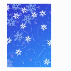 Winter Blue Snowflakes Rain Cool Small Garden Flag (two Sides)