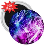 Space Galaxy Purple Blue 3  Magnets (100 pack) Front