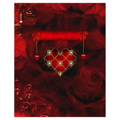 Wonderful Elegant Decoative Heart With Flowers On The Background Drawstring Bag (small)