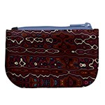 Hippy Boho Chestnut Warped Pattern Large Coin Purse Back