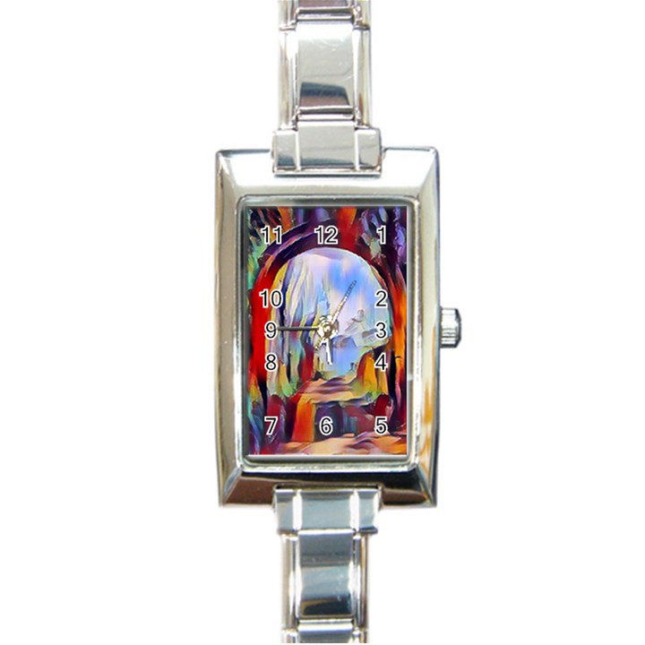 abstract tunnel Rectangle Italian Charm Watch