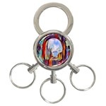 abstract tunnel 3-Ring Key Chains Front