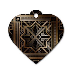 Art Nouveau Dog Tag Heart (Two Sides)