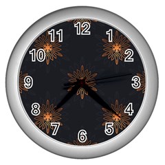 Winter Pattern 11 Wall Clocks (Silver) 