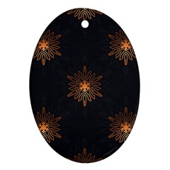 Winter Pattern 11 Oval Ornament (Two Sides)
