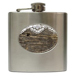 Shabbychicwoodwall Hip Flask (6 Oz) by NouveauDesign