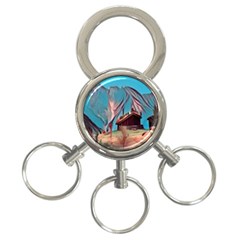 Modern Norway Painting 3-ring Key Chains by NouveauDesign