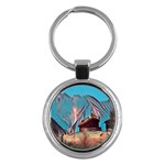 Modern Norway painting Key Chains (Round)  Front