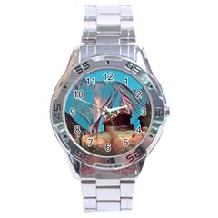 Modern Norway Painting Stainless Steel Analogue Watch