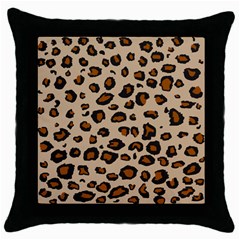 Leopard Print Throw Pillow Case (black) by TRENDYcouture