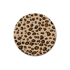 Leopard Print Magnet 3  (round) by TRENDYcouture