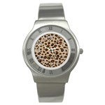 Leopard Print Stainless Steel Watch