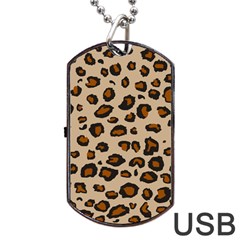Leopard Print Dog Tag Usb Flash (two Sides) by TRENDYcouture