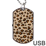Leopard Print Dog Tag USB Flash (Two Sides)