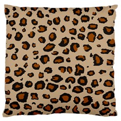 Leopard Print Large Flano Cushion Case (two Sides) by TRENDYcouture