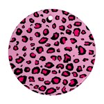 Pink Leopard Ornament (Round)