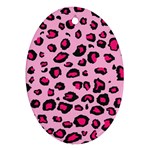 Pink Leopard Ornament (Oval)