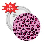Pink Leopard 2.25  Buttons (10 pack) 
