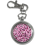 Pink Leopard Key Chain Watches