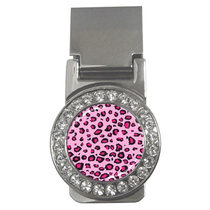 Pink Leopard Money Clips (CZ) 