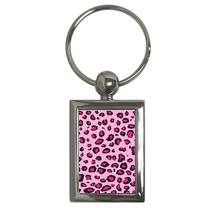 Pink Leopard Key Chains (Rectangle) 