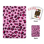 Pink Leopard Playing Card