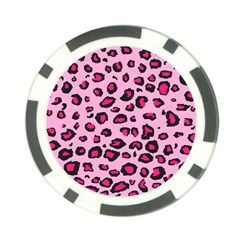 Pink Leopard Poker Chip Card Guard
