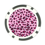 Pink Leopard Poker Chip Card Guard Front