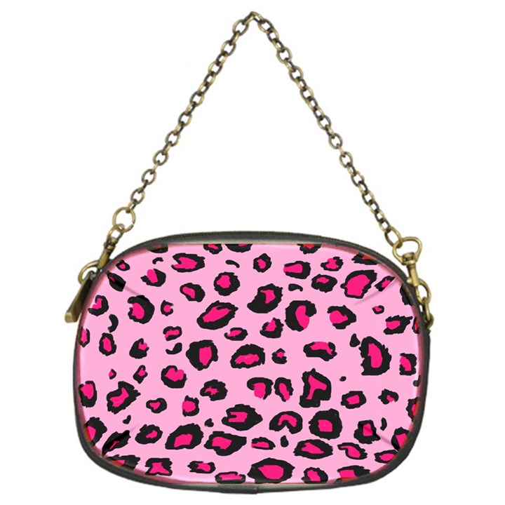 Pink Leopard Chain Purses (One Side) 