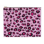 Pink Leopard Cosmetic Bag (XL) Front